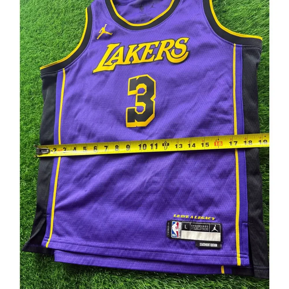 Nike Jordan Anthony Davis Lakers Statement Jersey Purple Size L 48 #3 Casual